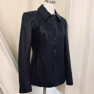 DKNY black leather Jacket